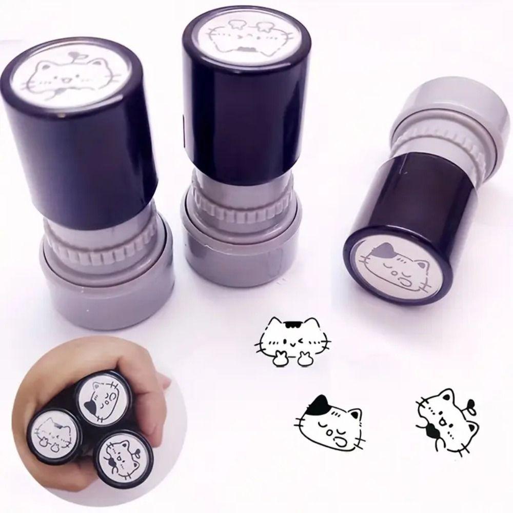Cat Designs Black Cat Stamp Diary Collage Cartoon Stamps Durable Kitten Stamp  Stationery