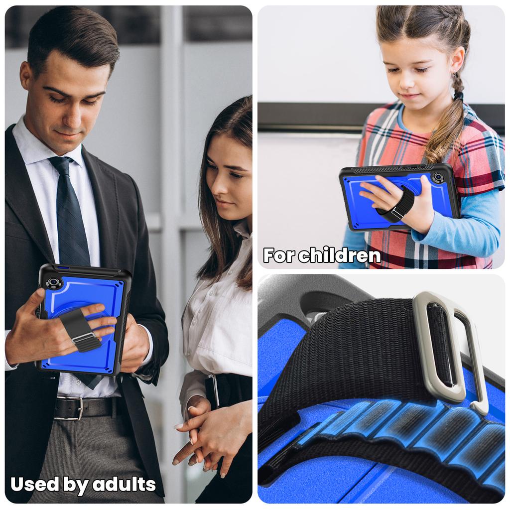 Hybrid Stand Case Universal for Samsung Tab A11 A9 2025 2023 8.7 Inch SM-X133 X135 X110 X115 X117 Rotating Cover Shoulder Strap