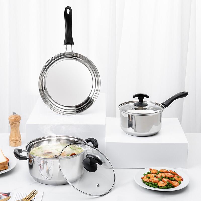 DeBo Bologna DEP-516 Stainless Steel 3-Piece Cookware Set