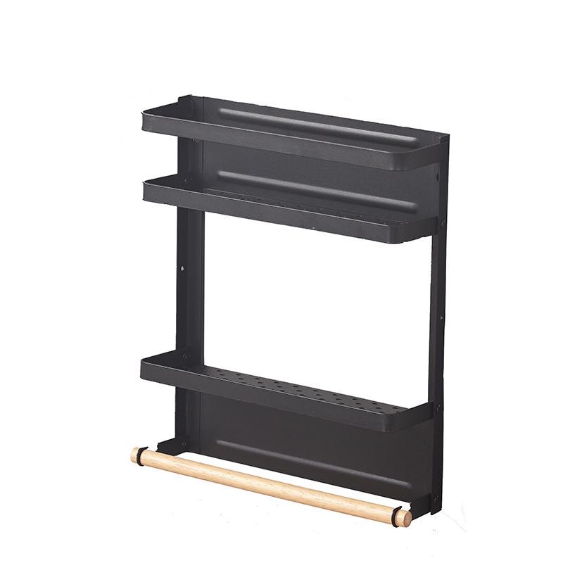 Refrigerator Side Shelf: Multi-functional Kitchen Storage Rack for Paper Towels & Plastic Wrap