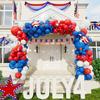 118 Pieces Blue, Red, White Patriotic Balloon Arch Kit, Which Can Be Used for Independence Day Celebration, Birthday Party, Etc