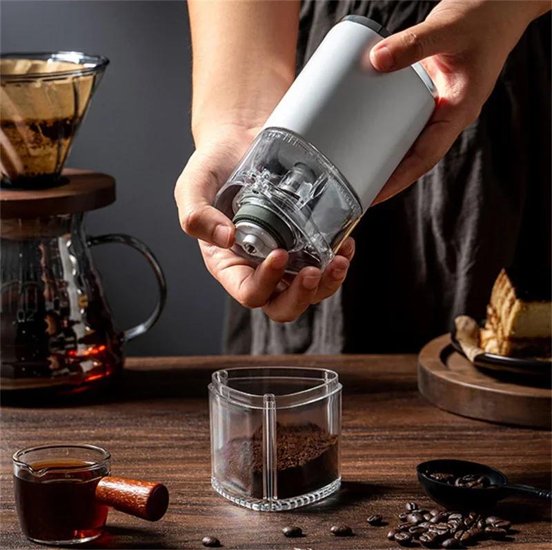1Pcs Electric Coffee Grinder Type-C USB Charge Small Hand for Home Use Coffee Bean Grinder Ceramic Grinding Core Pulverizer