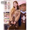Teenie Weenie Women's 2025 Autumn Sheep Wool Bear Knit Cardigan