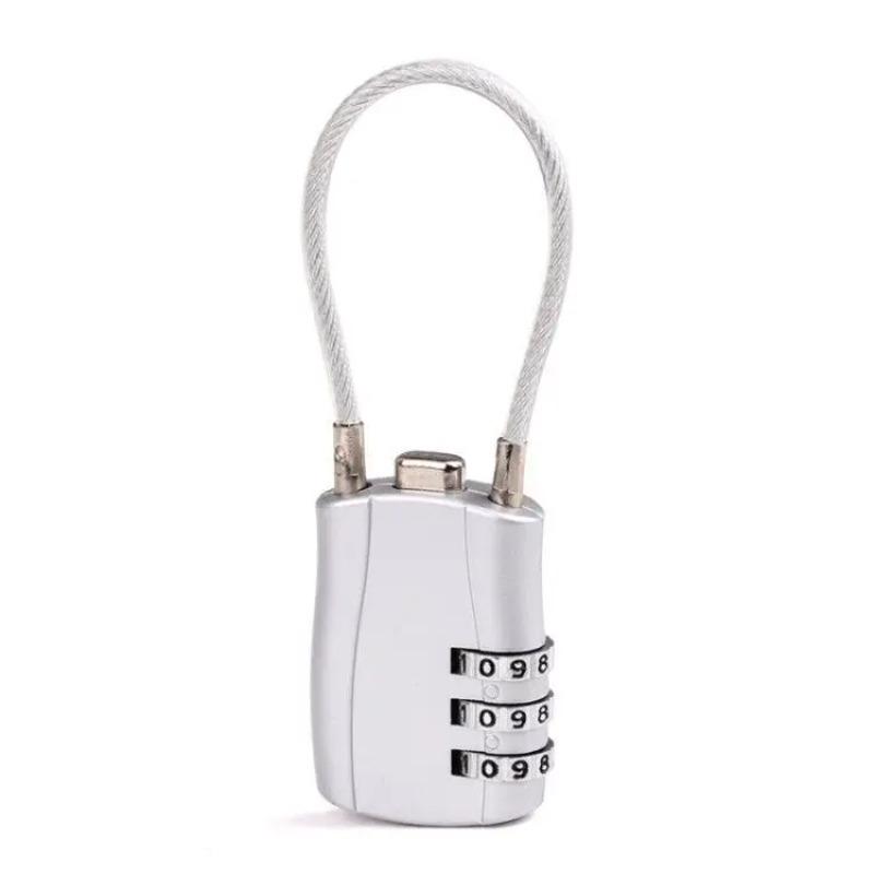 

1Pcs Password Lock Luggage Outdoor Travel Lock School Gym Storage Cabinet Lock Camping Hiking Storage Bag Gear Password Lock срібний