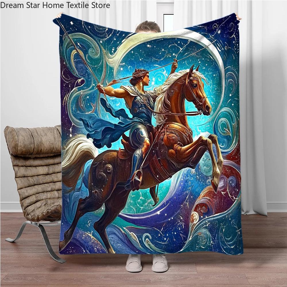 12 Constellation Blanket Flannel Children Warm Soft Blankets for Sofa Bed Cover Blanket Suitable for Birthday Souvenir Gifts