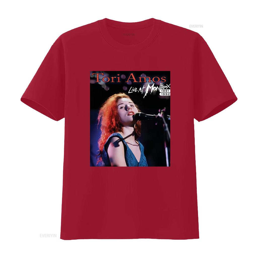 Tori Amos Live At Montreux 1991 1992 T Shirt Stylish Black Size S M L XL Vintage Washed Versatile Soft Unisex Breathable