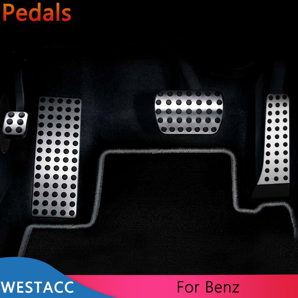 Car Pedals Gas Brake Clutch Rest Pedal Cover for Mercedes Benz C E S GLK SLK CLS SL-Class W203 W204 W211 W212