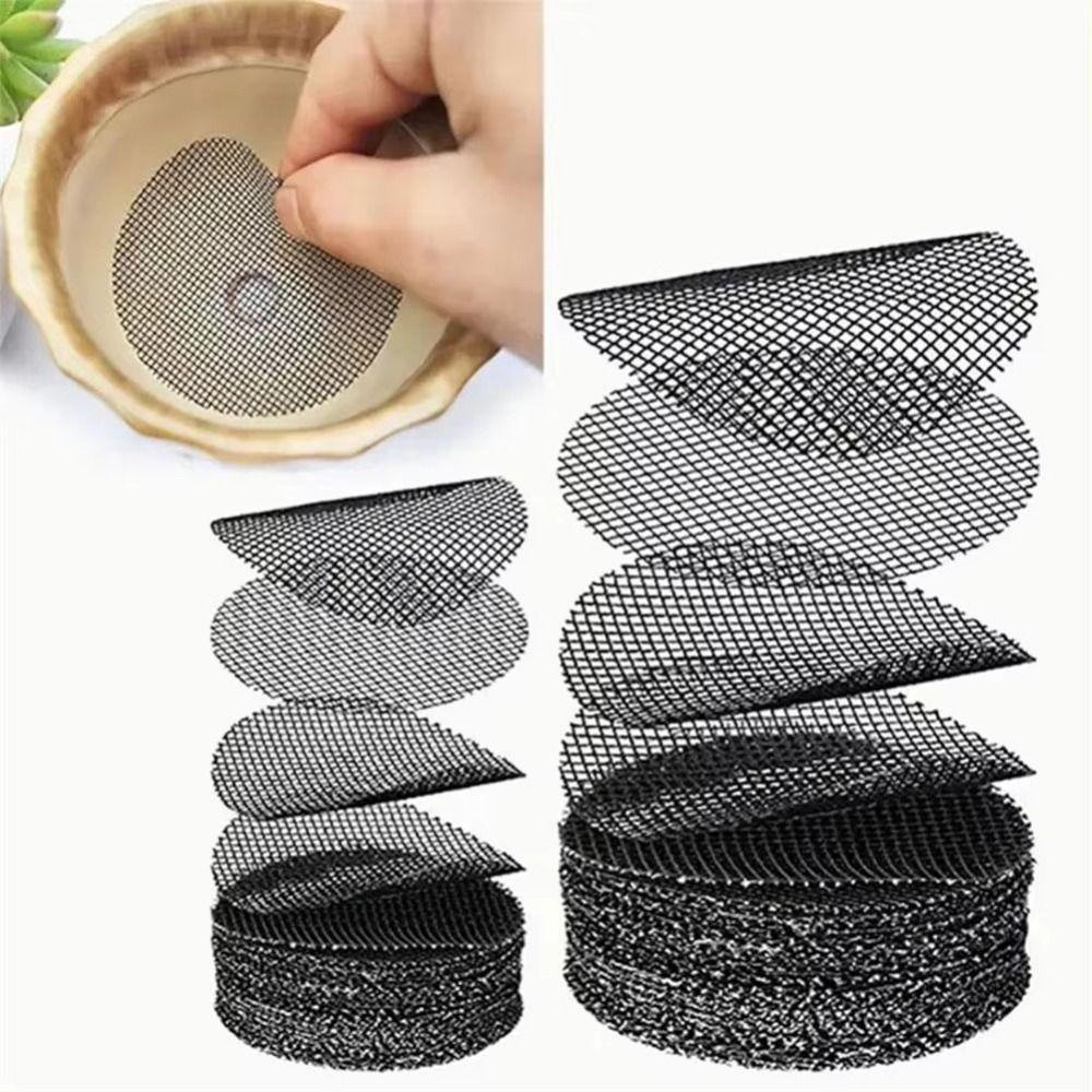 50PCS/Set Round Flower Pot Hole Mesh Pad Plastic Flower Pot Bottom Mat New Flower Pot Gasket  Garden