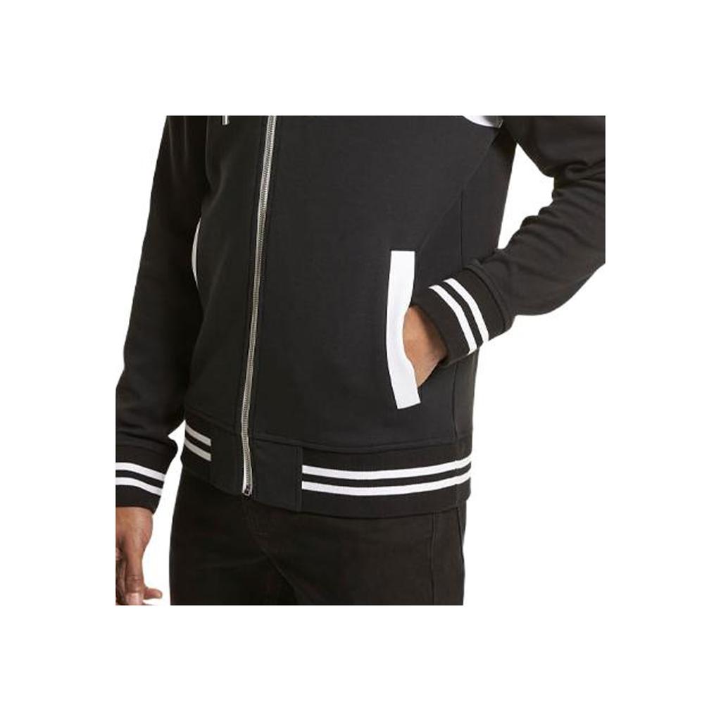 Michael Kors SS23 Color Block Striped Print Zip Hoodie Men Hoodies Black CF2512L1X4-001