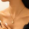 Christian Catholic  Accessory Trendy Our Lady Virgin Mary Necklaces Stainless Steel Oval Pendant Neck Chains for Women