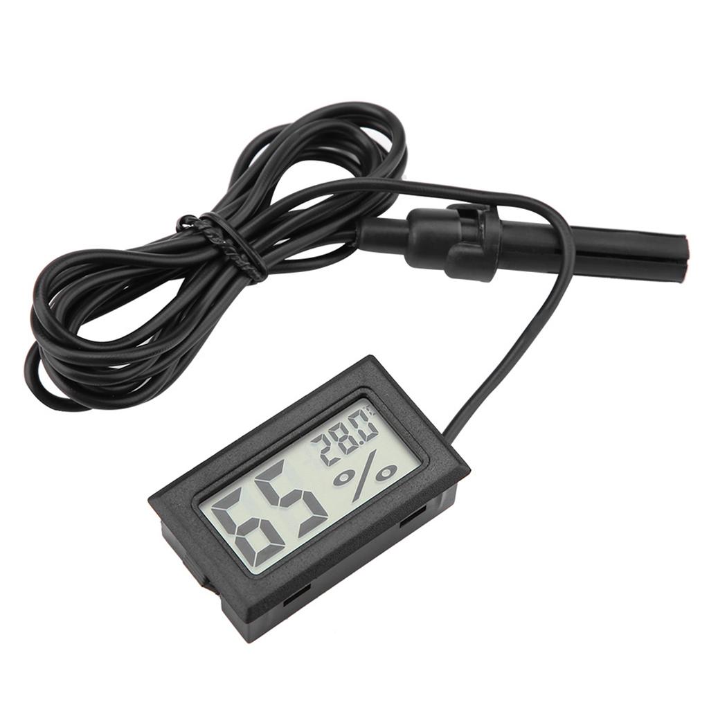 Embedded Mini LCD Thermometer Hygrometer Humidity Temperature Monitor with External Probe