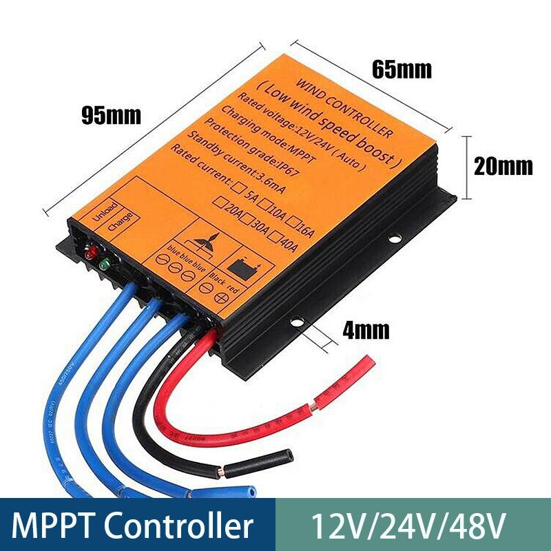 MPPT Wind Turbine Charge Controller 12V 24V AUTO 48V Water Proof Regulator For 100W-3000W Small Windmill Generator