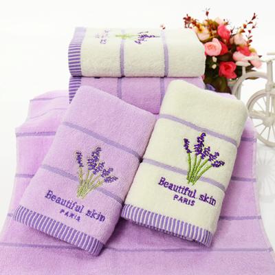 74x33cm Rectangle Strong Water Absorption Soft Extra Thick Face Towel Adult Lavender Pattern Bath Shower Towel Bathroom Accessories