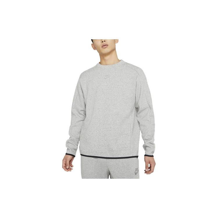 Men s Nike Sportswear Tech Fleece Sports Loose Edging Round Neck Long Sleeves Gray DA0399-010 XXL