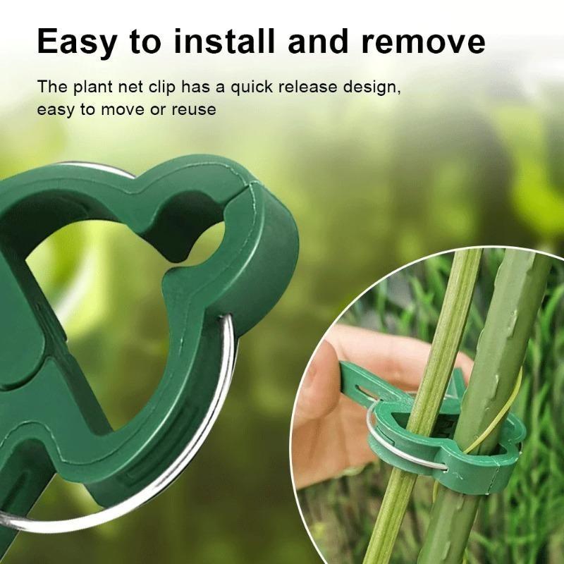 100PCS Adjustable Plant Fixed Clips Reusable Greenhouse Bracket Fixing Stems Flower Vine Tomatoes Fastener Garden Tool