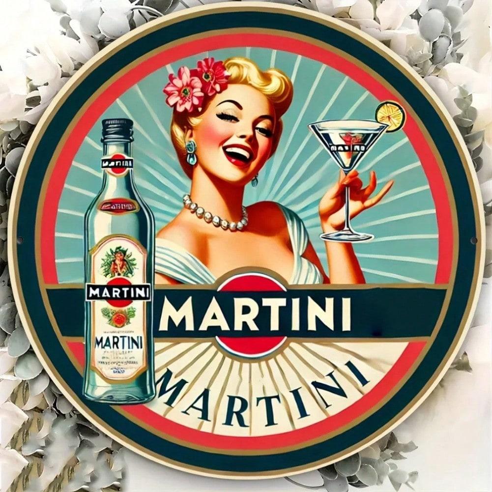 

Vintage Cocktail Tin Sign Wall Decor Retro Home Bar Cafe Gift 20x20 різнокольоровий