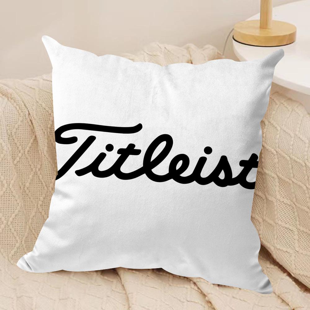 Golf Sports TTitleistS Cushion Cover Silky Short Plush Invisible Zipper Dustproof Sofa Pillow Case For Home Decor