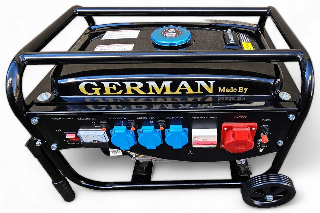 GRUPPO ELETTROGENO A8 5,2kW RUOTE RAME corrente AVR+ STATORE IN RAME GERMAN