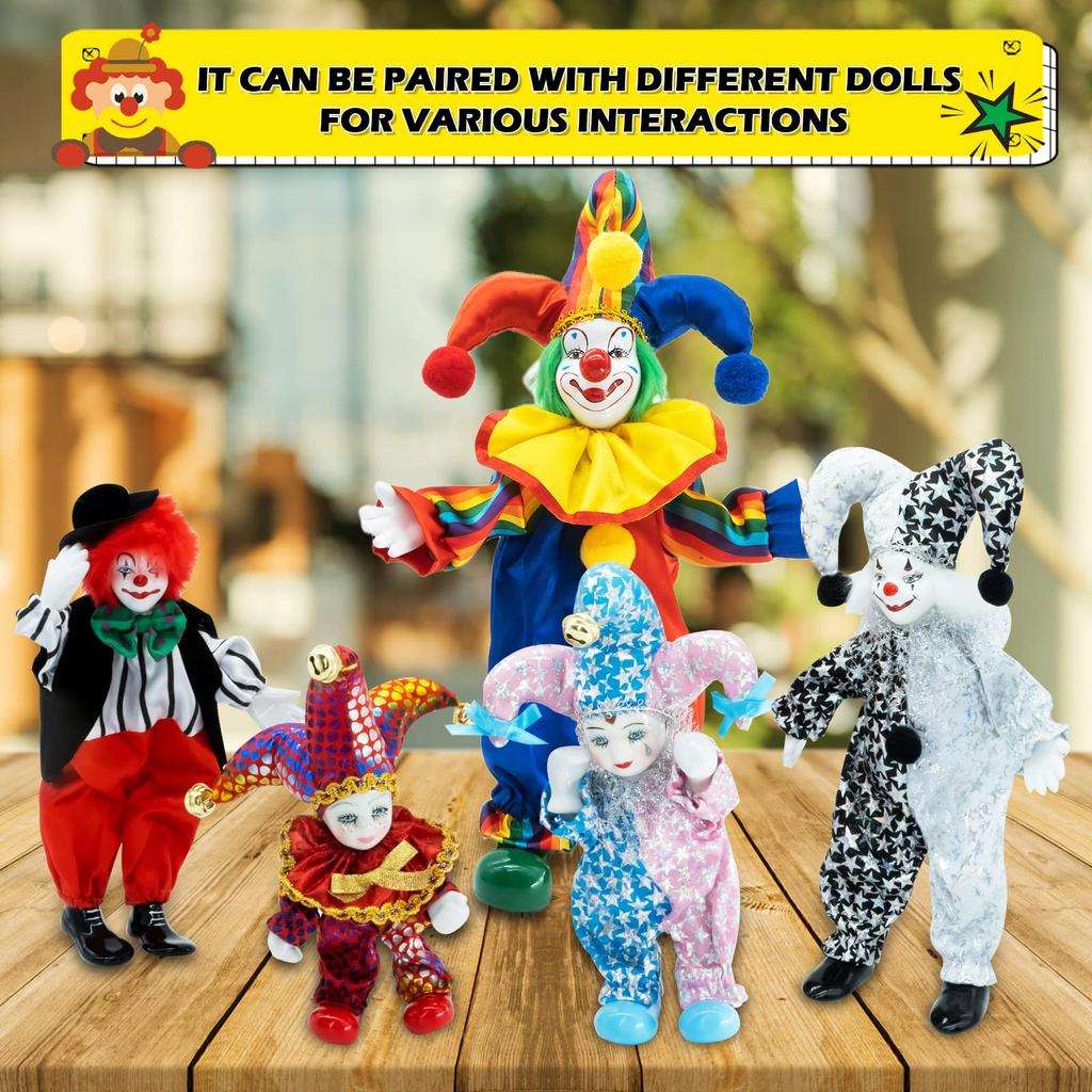 Maxyoung Porcelain Clown Doll Figurine Toy for and Birthdays 14-inch Christmas, Halloween,