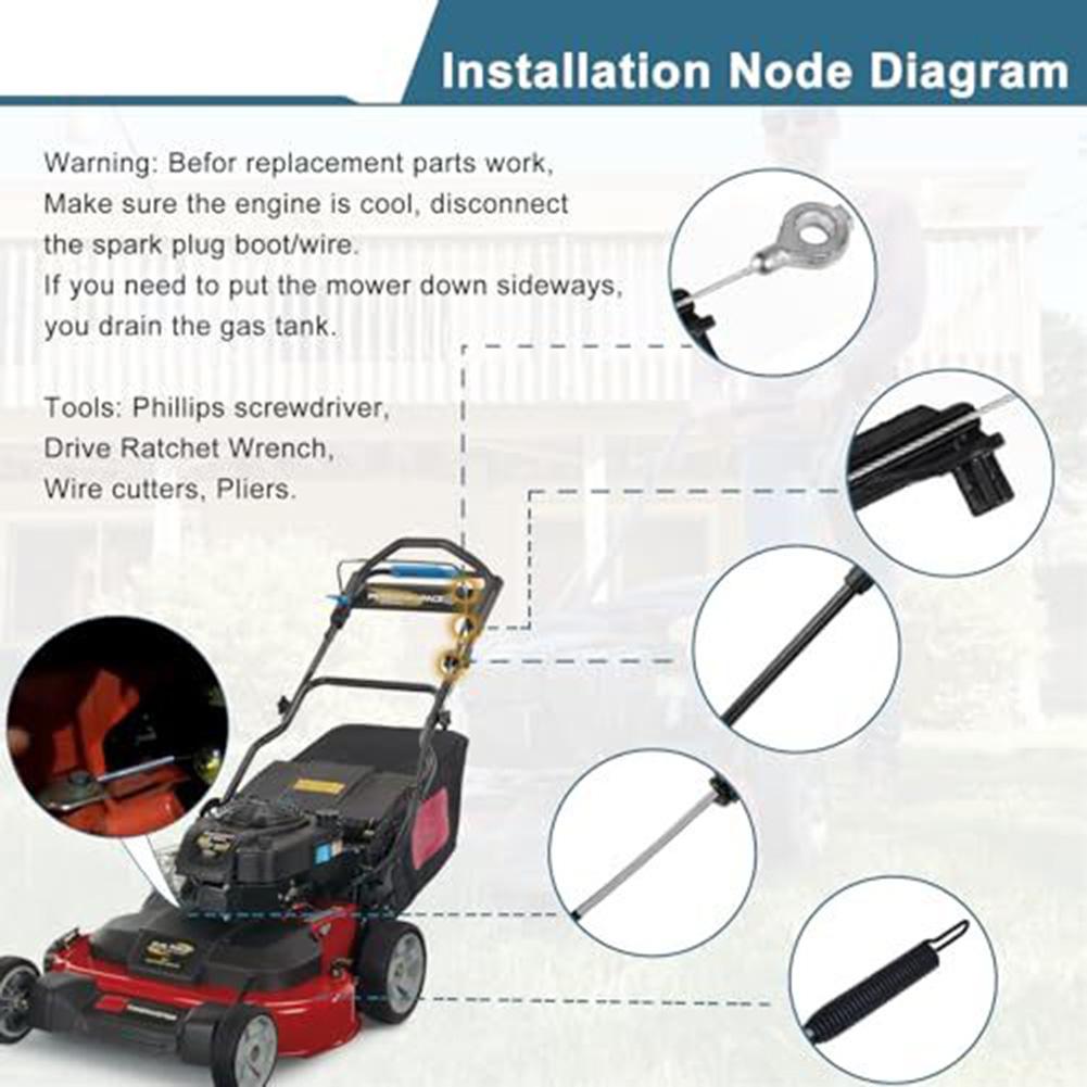 Compatible With Brigg Engines Clutch Cable Clutch Brake Cable 136.5cm Clutch Pull Cable 64.57 Inches Tube Length