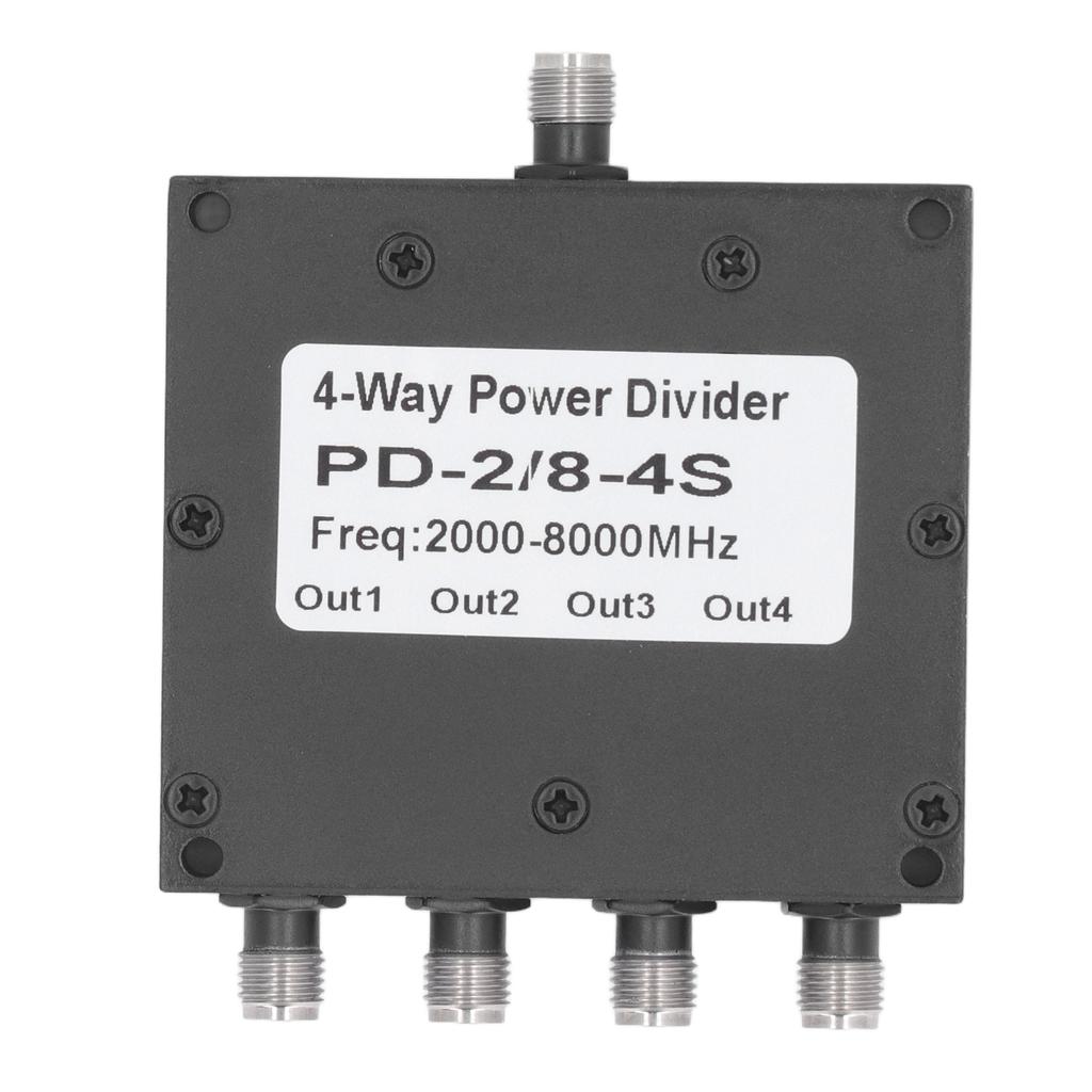 SMA Mikrostreifen Leistungsweiche Splitter Kombinierer 2?8GHz Edelstahl 4-Wege SMA Leistungsteiler