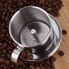 Mugg i rostfritt stål Vietnamesiskt kaffedroppsfilter Kaffebryggare Phin Infuser Silver