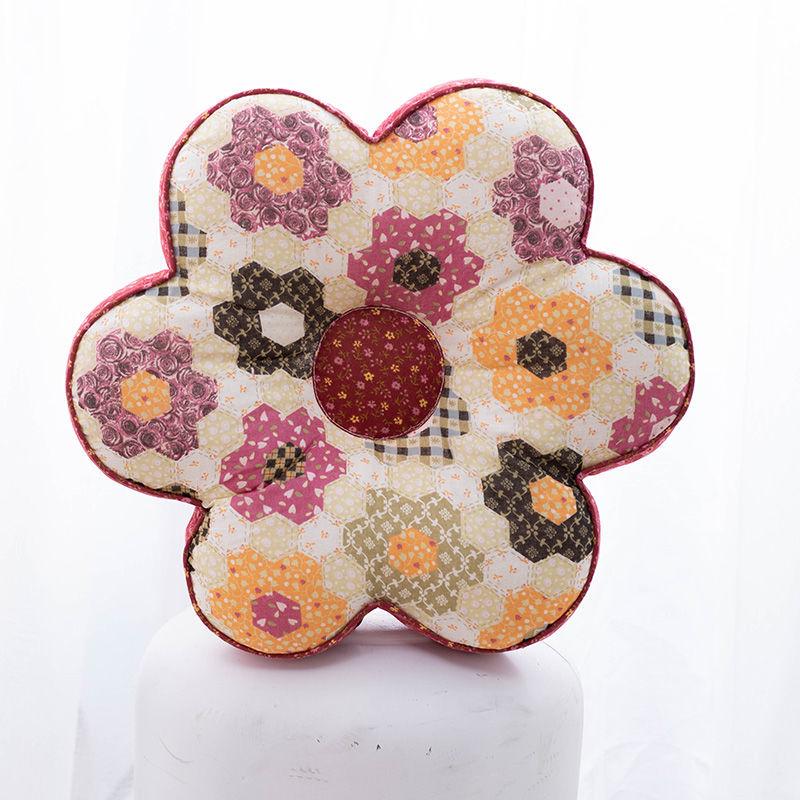 Korejský polštářek s květinami švestky: Celobavlníkový polštářek na zdřímnutí do kanceláře a ložnice