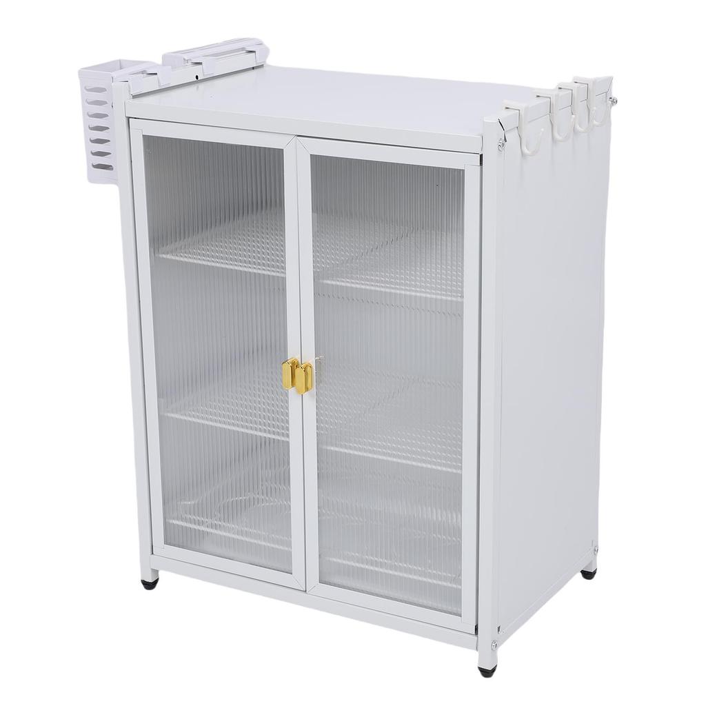 Kitchen Countertop Dish Storage Cabinet 3 Tier Dish Rack Space Saving Multifunctional Large Storage Shelf Organizer