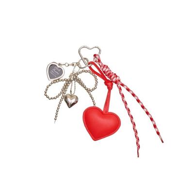 MOSSGARDEN1919 Boku Boku Character Keychain Heart Rope (Red)