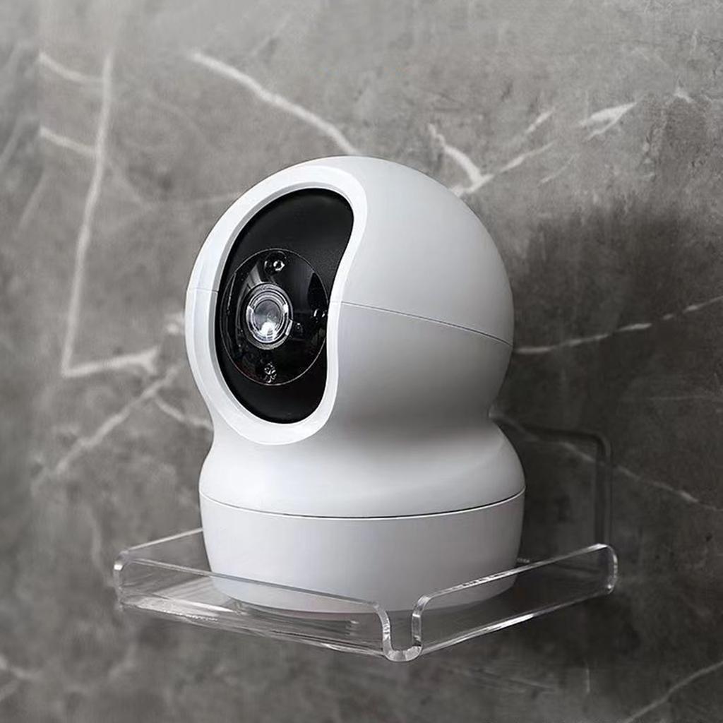 2pcs Adhesive Acrylic Shelf Wall Mount Shelves Floating Storage Rack No Drill Display Stand Bathroom Kitchen Organizers