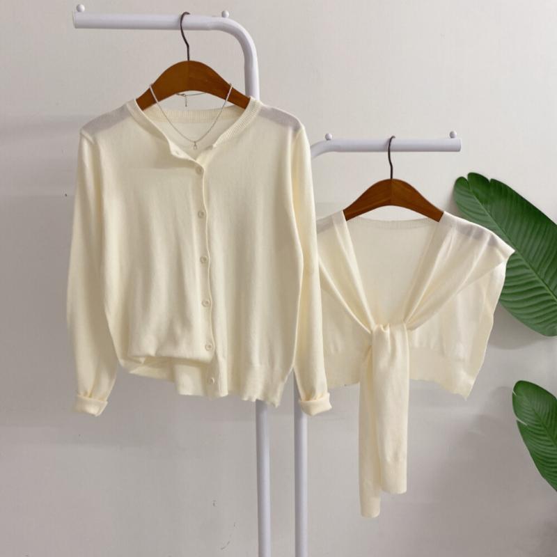Honey J Women Canoe Knit Shawl Solid Round Cardigan  3 Colors 