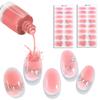 French Gradient Glitter Laser No-bake Gel Nail Stickers UV-Free Gel Nail Stickers