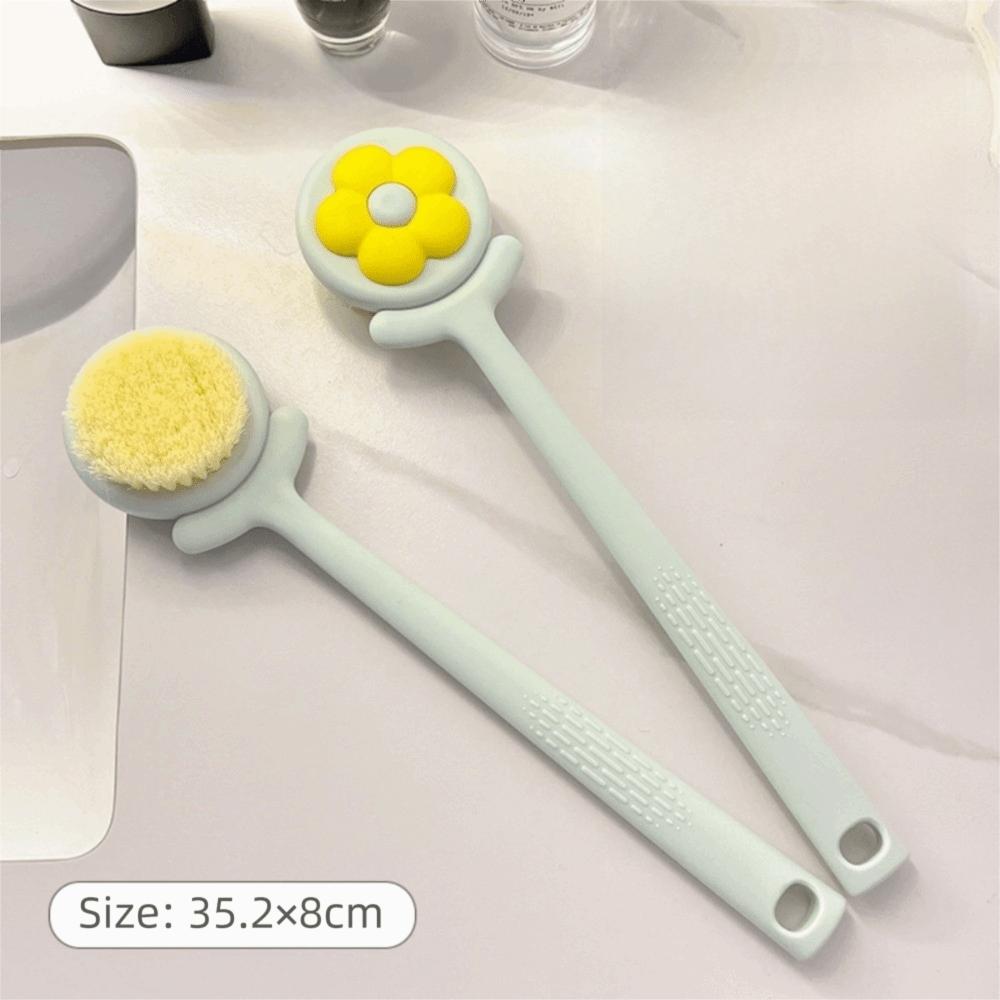Soft Bristle Back Scrubber Brush Flower Brush Head Shower Massage Brush New Body Brush Shower