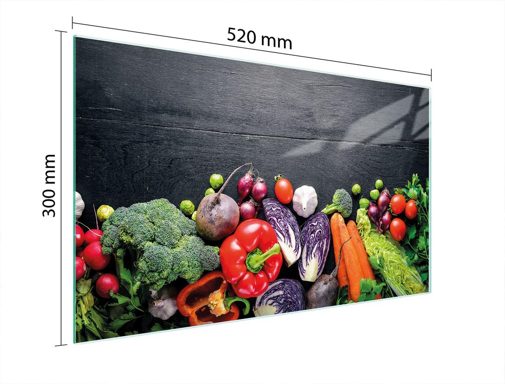 SZKLANA DESKA DO KROJENIA 52x30 WARZYWA