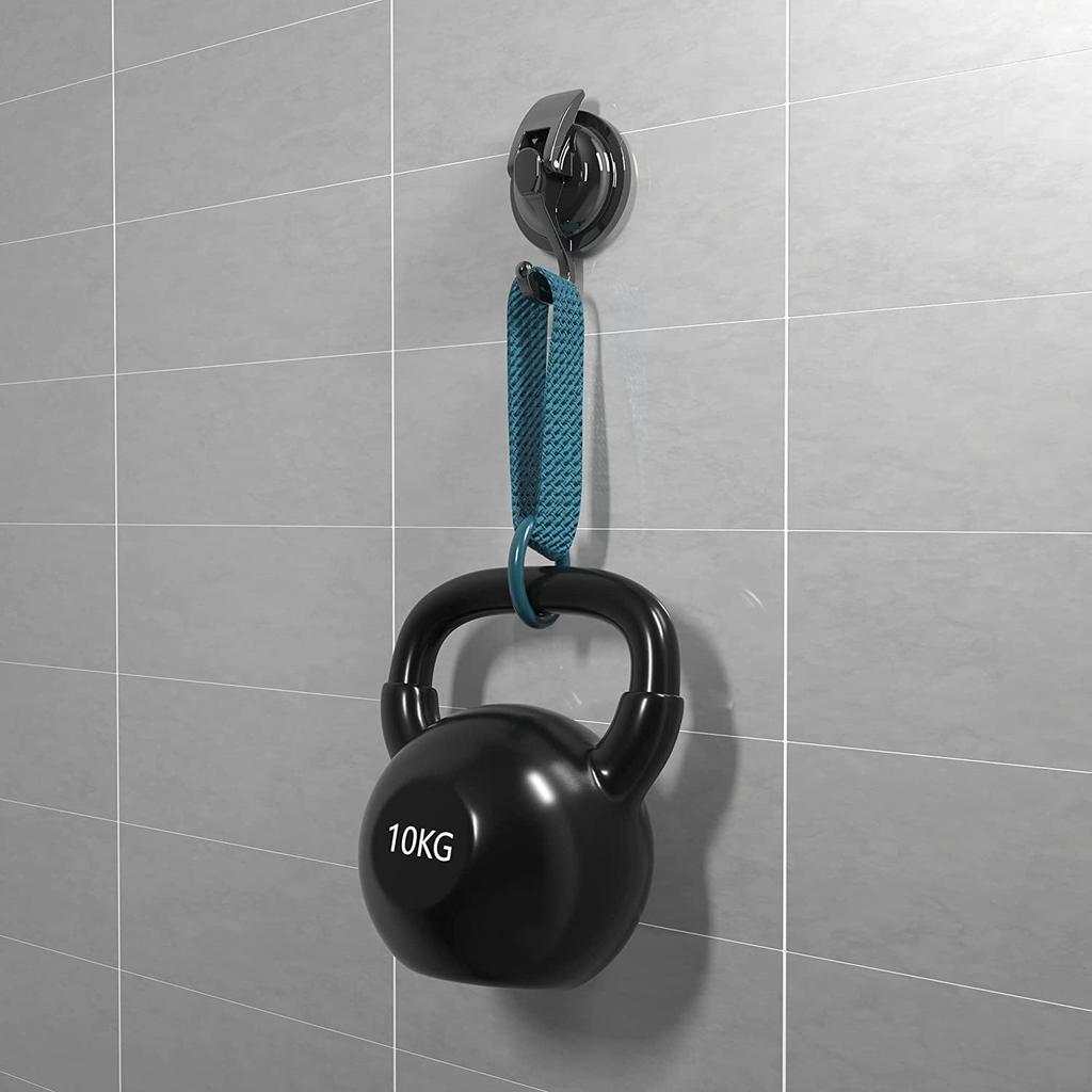 Suction Cup Hooks for Shower, Heavy Duty Vacuum Shower Hooks for Inside Shower, Gun Silver-Plated Plished Super Suction for Kitchen Bathroom