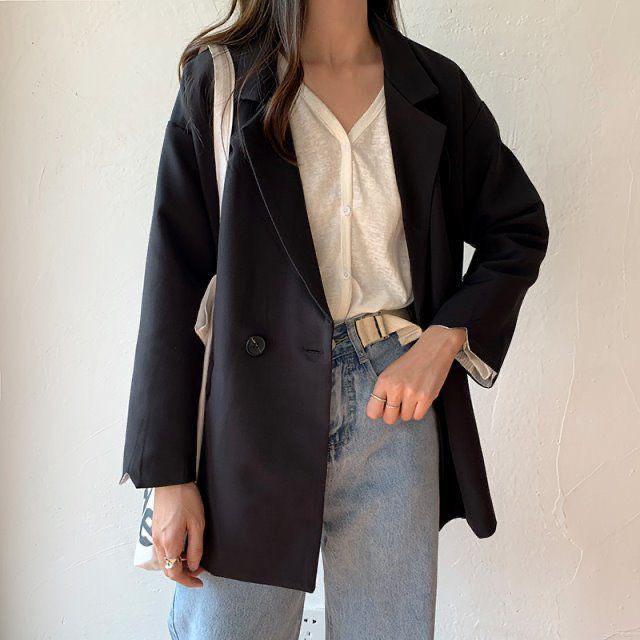 Women's Mid-Length Corduroy Jacket - Gentle Spring/Autumn 2022 Style