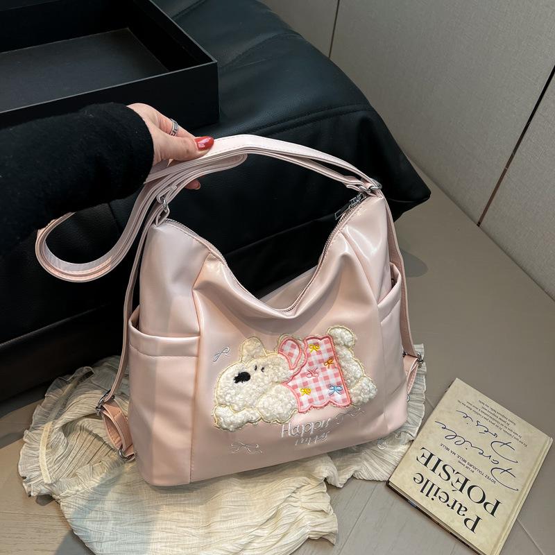 

Модная повседневная наплечная сумка 2025 лето новая сумка-рюкзак для поездок на работу корейская версия ins маленькая свежая и милая сумка-тоут 33*13*25 розовый