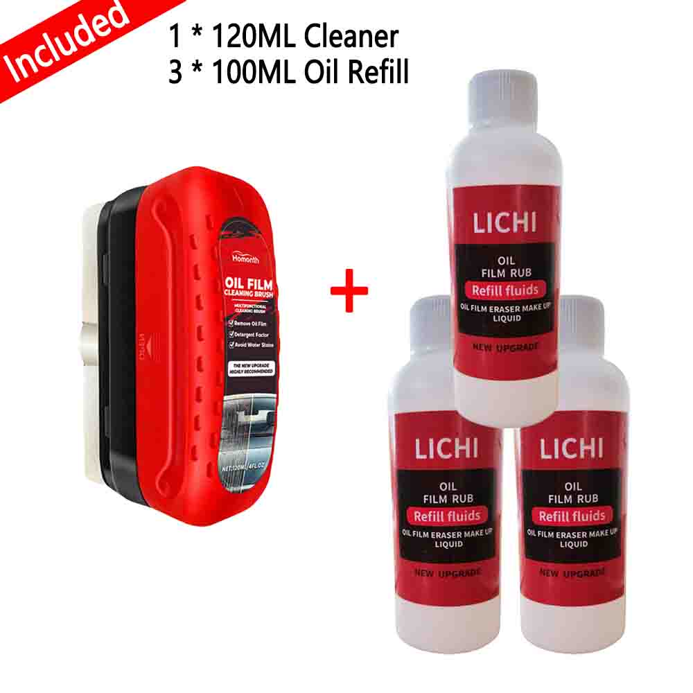 Car Auto Glass Cleaner Brush Windshield Oil Film Cleaner For Car Glass Sponge Cleaning Brush Windshield Rain Repellent Car Parts