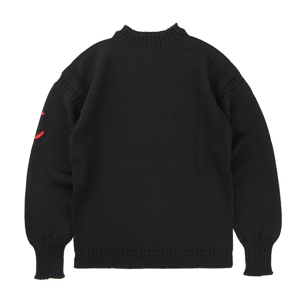 Geonjiulleunseu Fisherman Whole Garment Sweater - Black