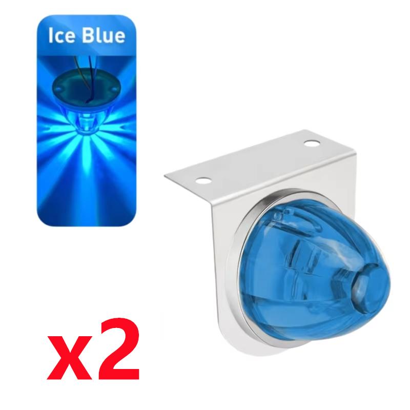 

2PCS Upgraded Truck Side Lights LED Signal Watermelon Lights Automotive Lighting Bulbs for Trailer Van Lorry Side Marker Warning