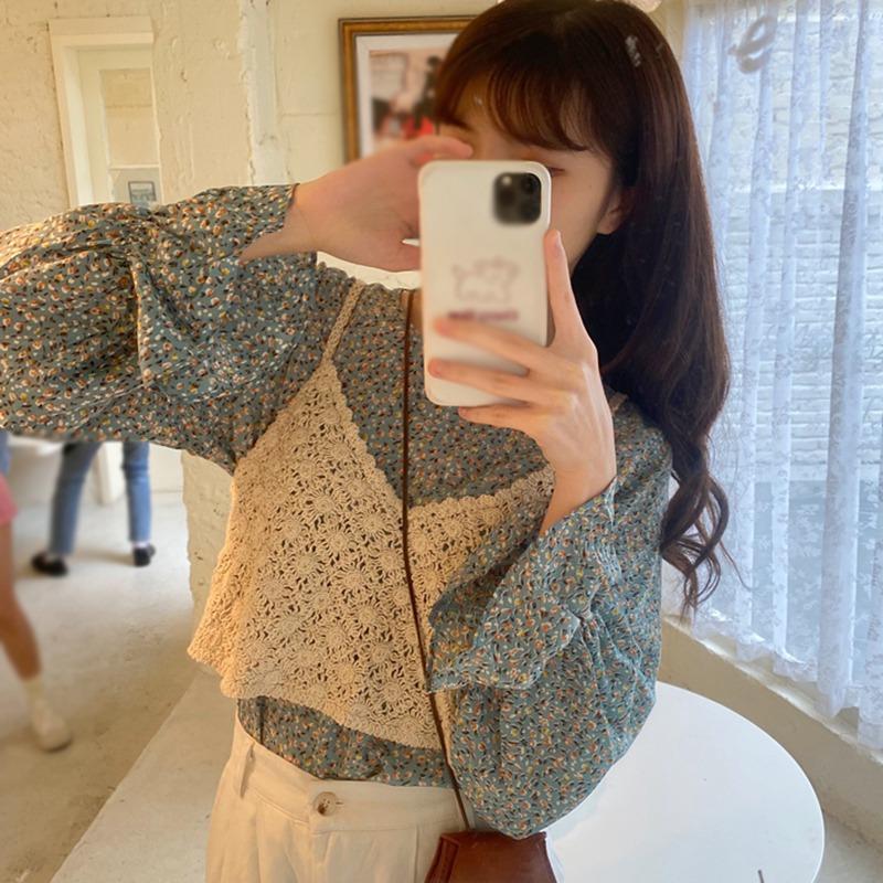 Dámská vesta krátká jednobarevná tílko na ramínka dutá perspektivní tílko