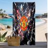 Manchester United Bedrucktes Strandtuch Schnelltrocknend Weiches Handtuch Tragbare Große Rechteckige Stranddecke für Reisen Schwimmbad