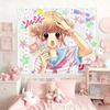 Manga girls heart style cute Aesthetic tapestry atmosphere decoration of bedroom Tapestry Bedside Tapestry Bathroom Tapestry