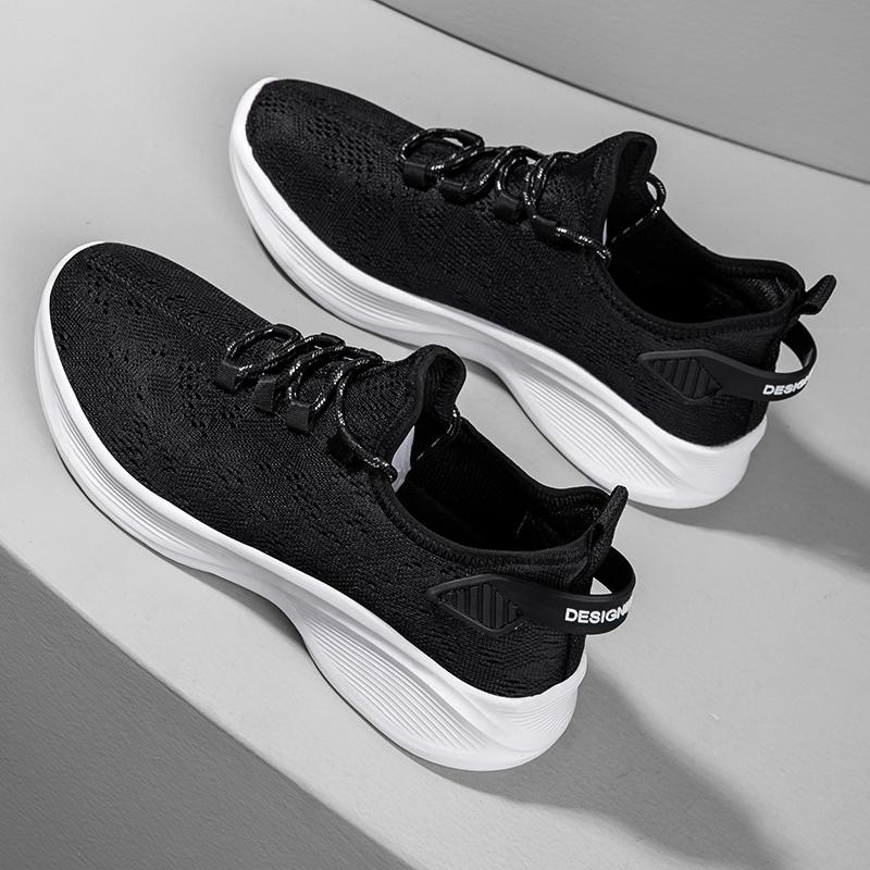 Fashion Large Size 46 Casual Fly Woven Sports Men's Shoes Fashion Casual Running Shoes Summer Mesh Sneakers Trendy Lightweight Walking