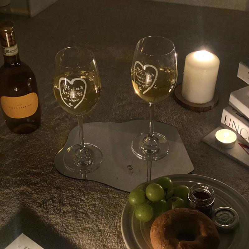 

2 шт. 300 мл бокал для вина Heart Crystal - романтический бокал для красного вина для ужина при свечах, рождественский подарок