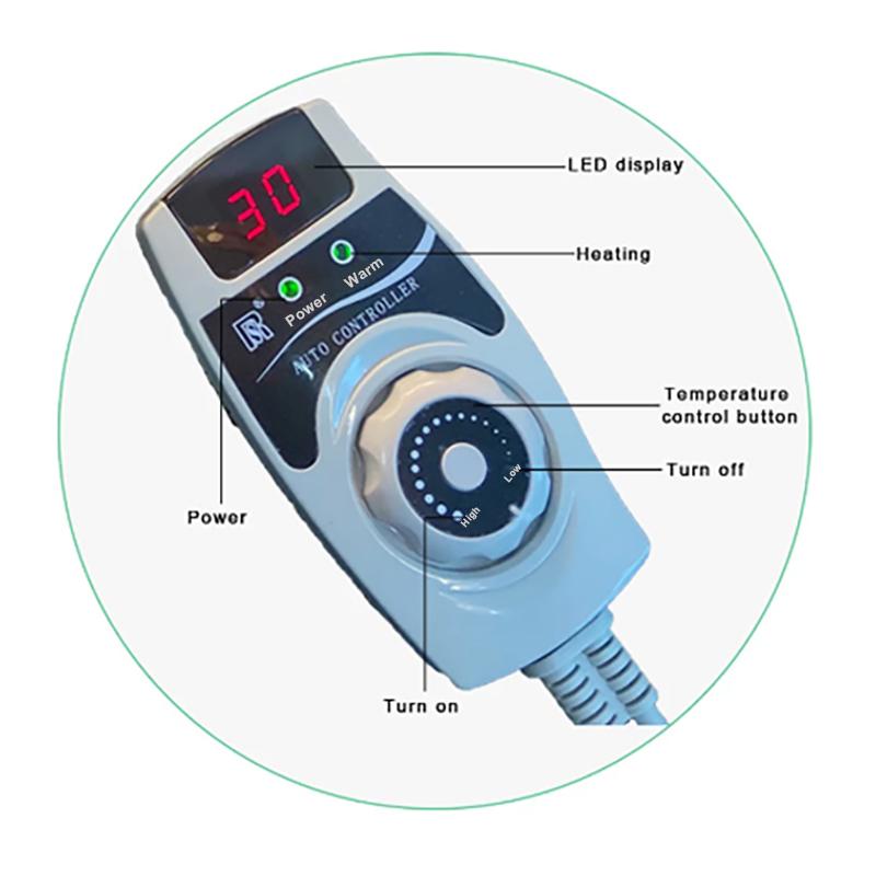 Far Infrared Heating Pad Natural Jade Tourmaline Therapy Massage Mattress for Full Back Neck Shoulder Pain Relief Sofa Bed Mat