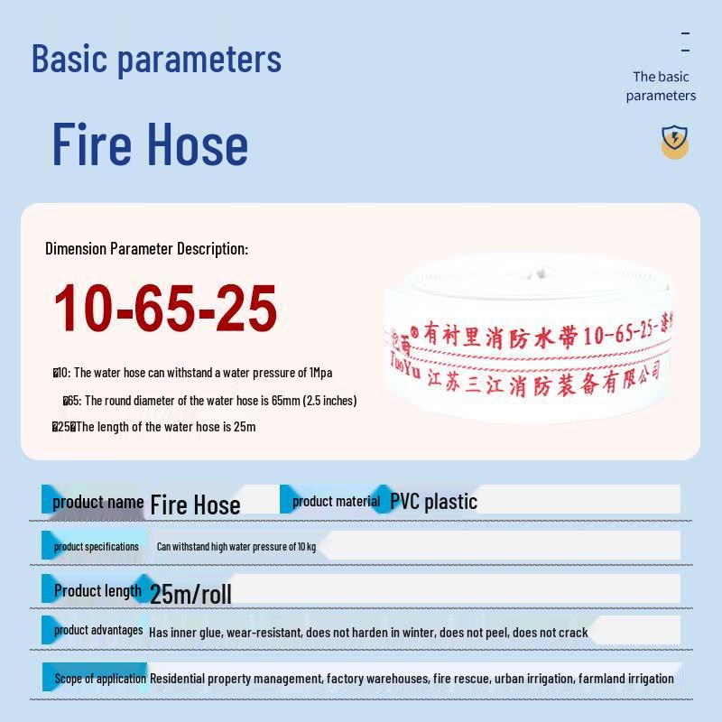 TUOYU Type 10 Synthetic Rubber Fire Hose with Coupling