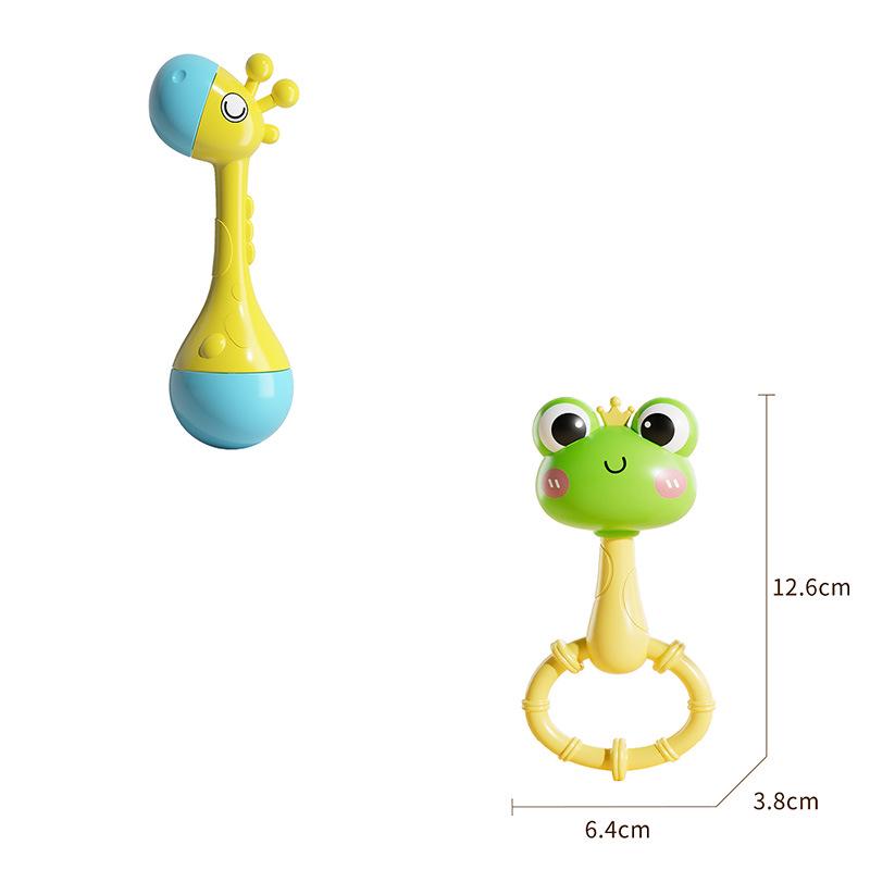 Newborn Baby Hand Rattle Soothing Maraca - Visual Tracking & Grip Training, Early Education Toy for Ages 0-1