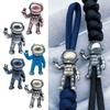 3D Design Astronaut Pendant Bead Brass Figure Spacer Bead  for Keychain DIY Making