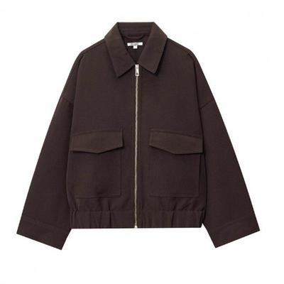 Cross-Border Women's Casual Loose Jacket with Pocket Decoration